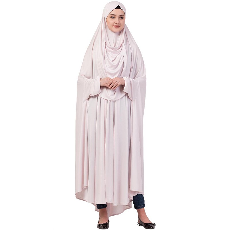 Jilbab online in India | Free size jilbab with nose piece | Light pink